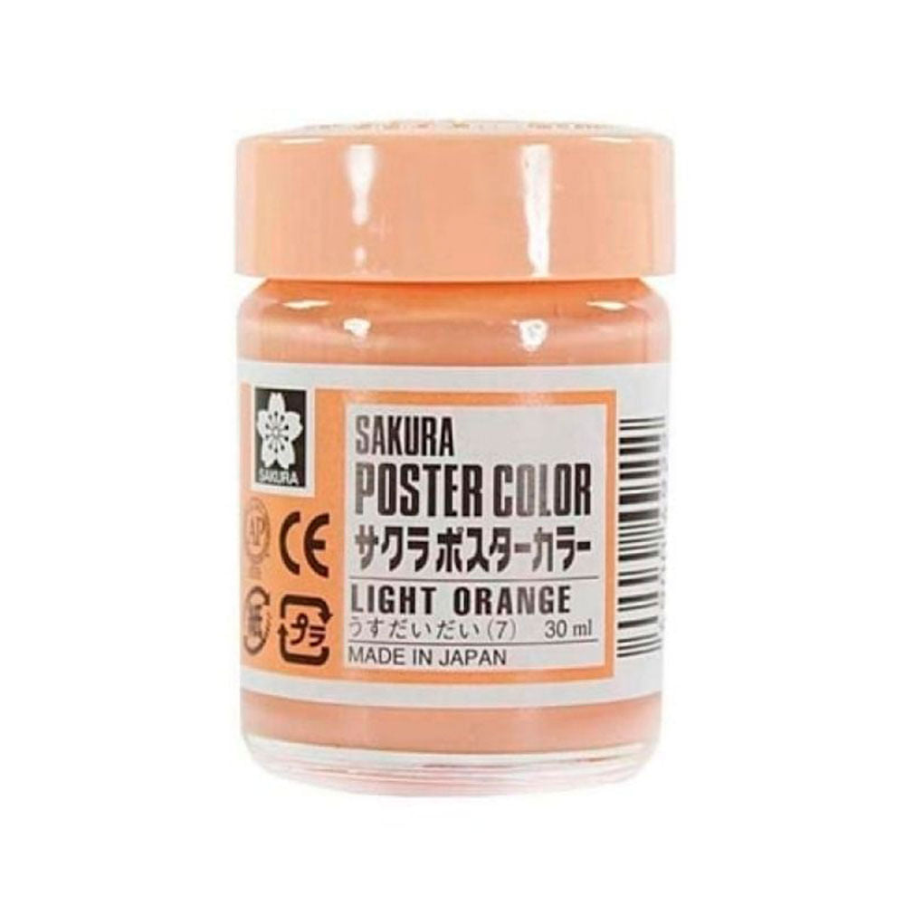 sakura-poster-color-tempera-profesional-30-ml-naranja-palido