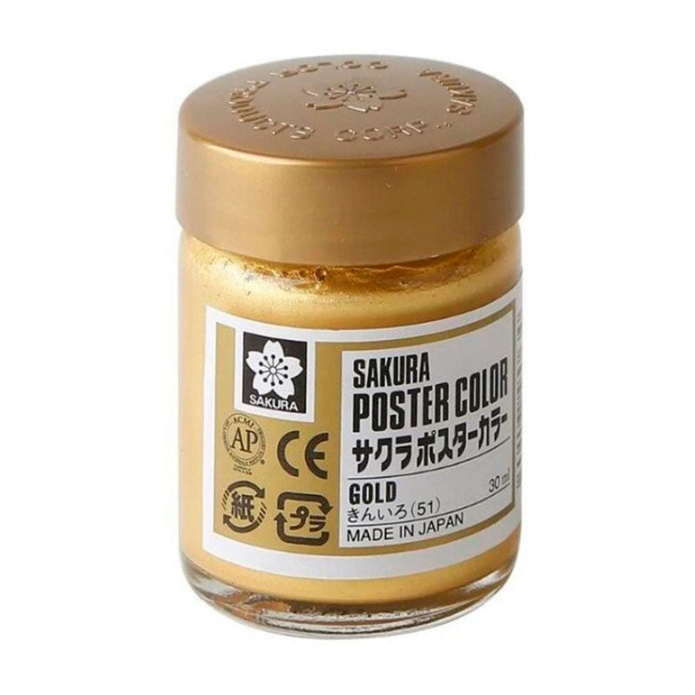 sakura-poster-color-tempera-profesional-30-ml-oro