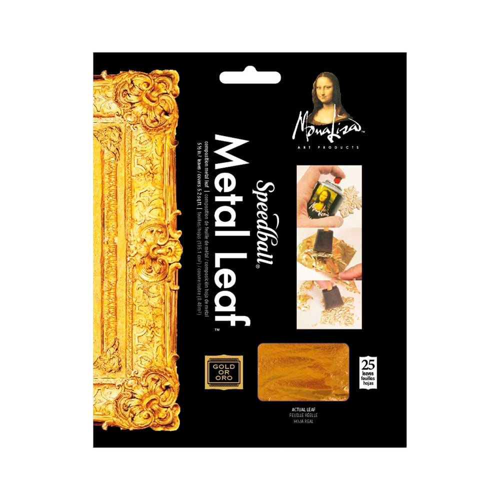 speedball-mona-lisa-pack-25-pan-de-oro-metal-leaf-25-laminas-14-x-14-cm
