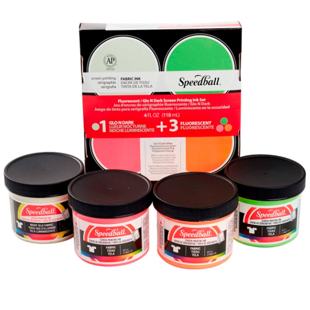 speedball-set-4-tinta-para-serigrafia-glo-n-dark-y-fluor-118-ml