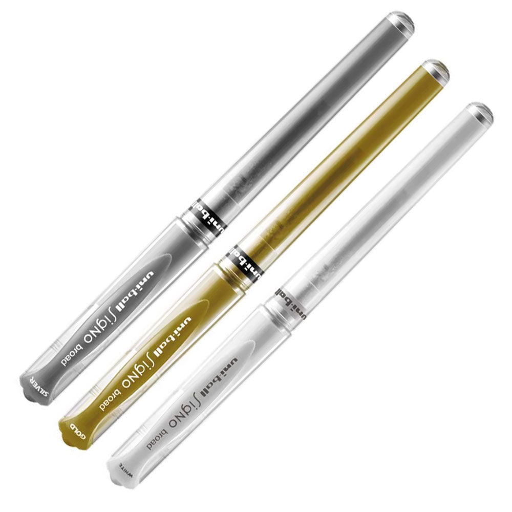 Lápices De Gel Uni Ball Signo Broad 153 Lápiz Gel Uni Ball Signo Broad 153 Blanco
