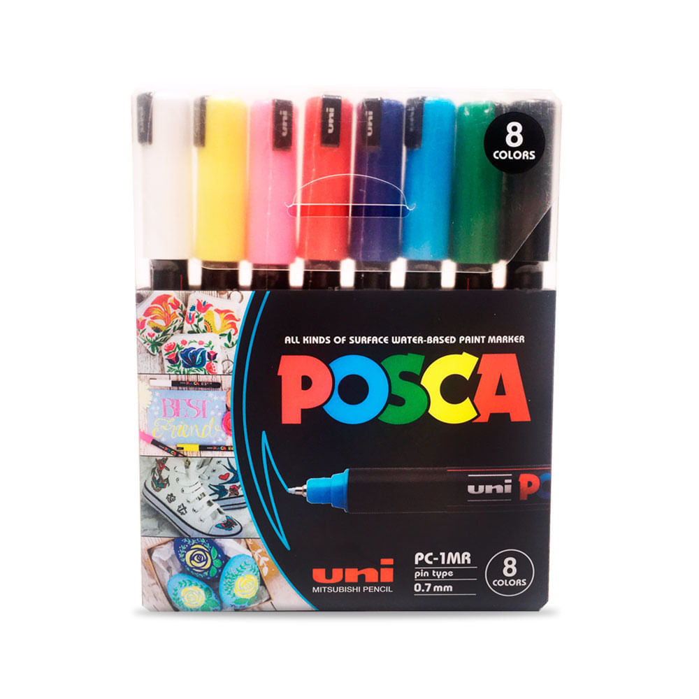 uni-posca-pc-1mr-set-8-marcadores-fineliner