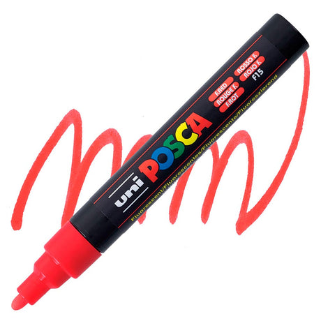 uni-posca-pc-5m-marcadores-medios-clasico-rojo-fluorescente