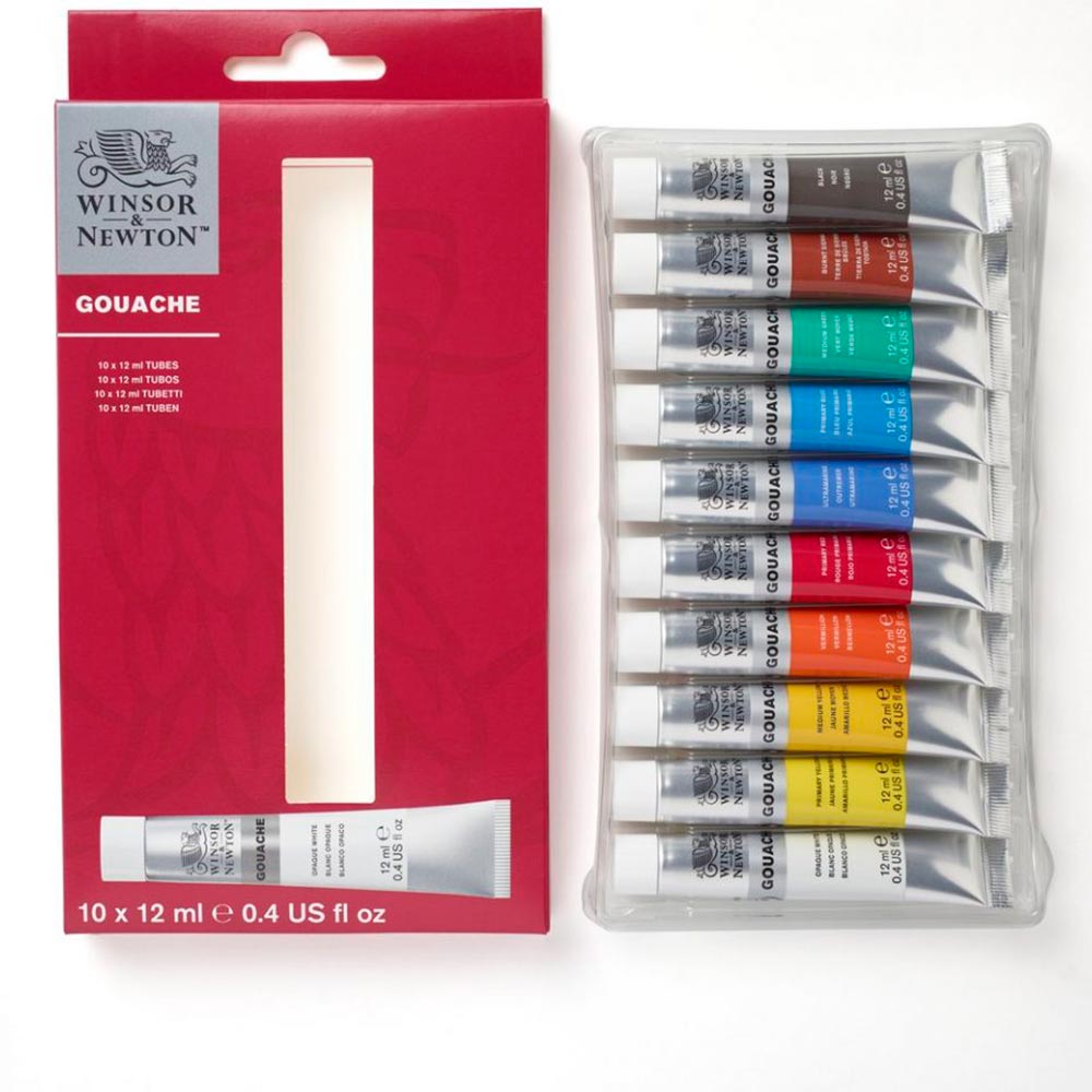 winsor-newton-set-10-gouache-en-tubos-de-12-ml