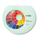 Himi - Set 38 Acuarelas Semi Húmedas en Pastilla Estuche Verde