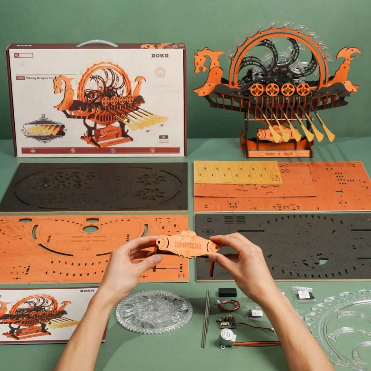 Rokr - Puzzle 3D Viking Dragon Ship