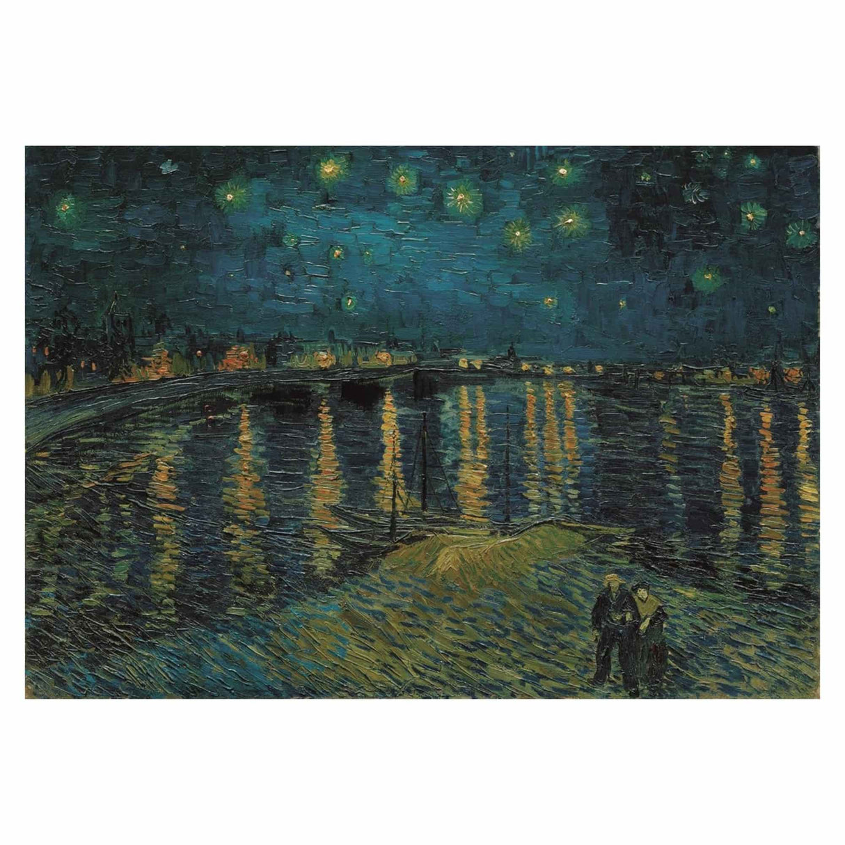 Clementoni - Puzzle 1000 Piezas Noche Estrellada Sobre el Ródano Museum Collection