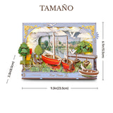 Rowood Artistic 3D Painting - Miniatura Armable Red Boats