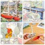 Rowood Artistic 3D Painting - Miniatura Armable Red Boats