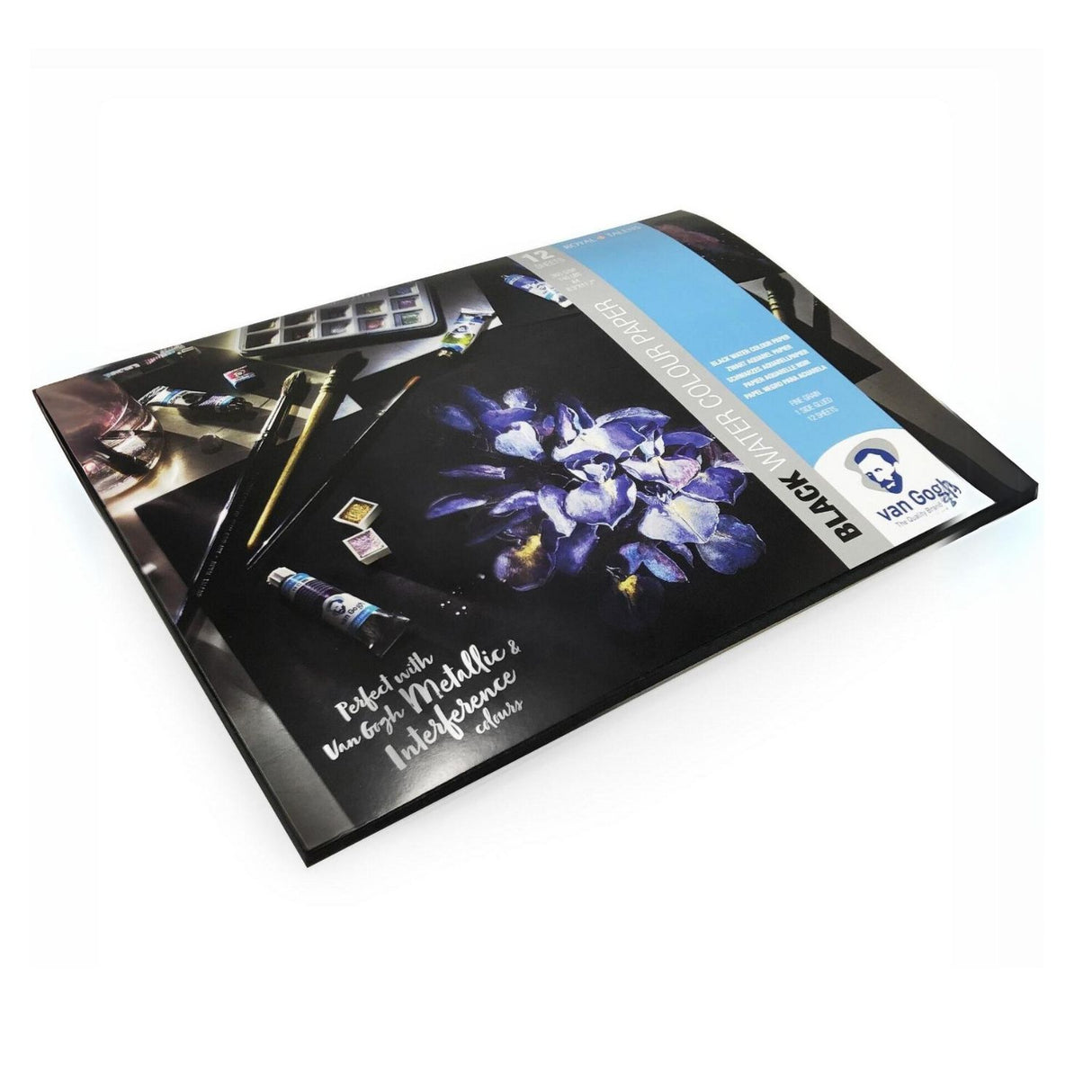 Van Gogh Black Paper - Pack 12 Hojas Papel Acuarela Negro A4 21 x 29,7 cm