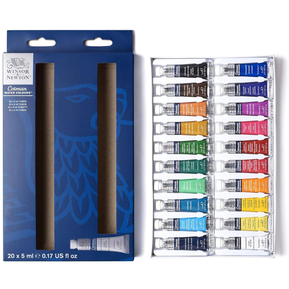 Winsor & Newton Cotman - Set 20 Acuarelas en Tubos 5 ml