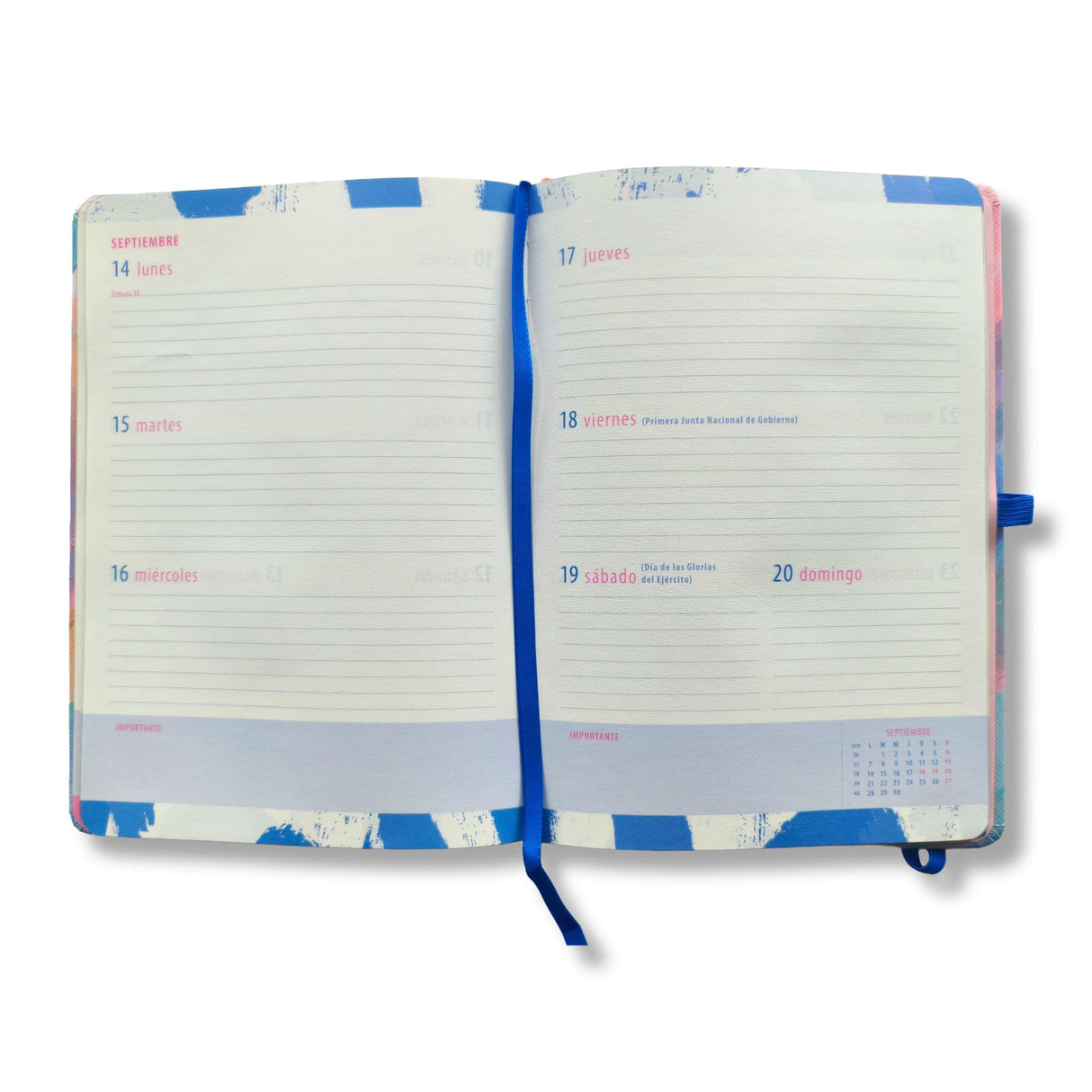 Artel - Agenda 2026 Semanal Blue & Rose