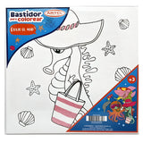 Artel - Bastidor para Colorear 25 x 25 cm Diseño Aleatorio Bajo el Mar