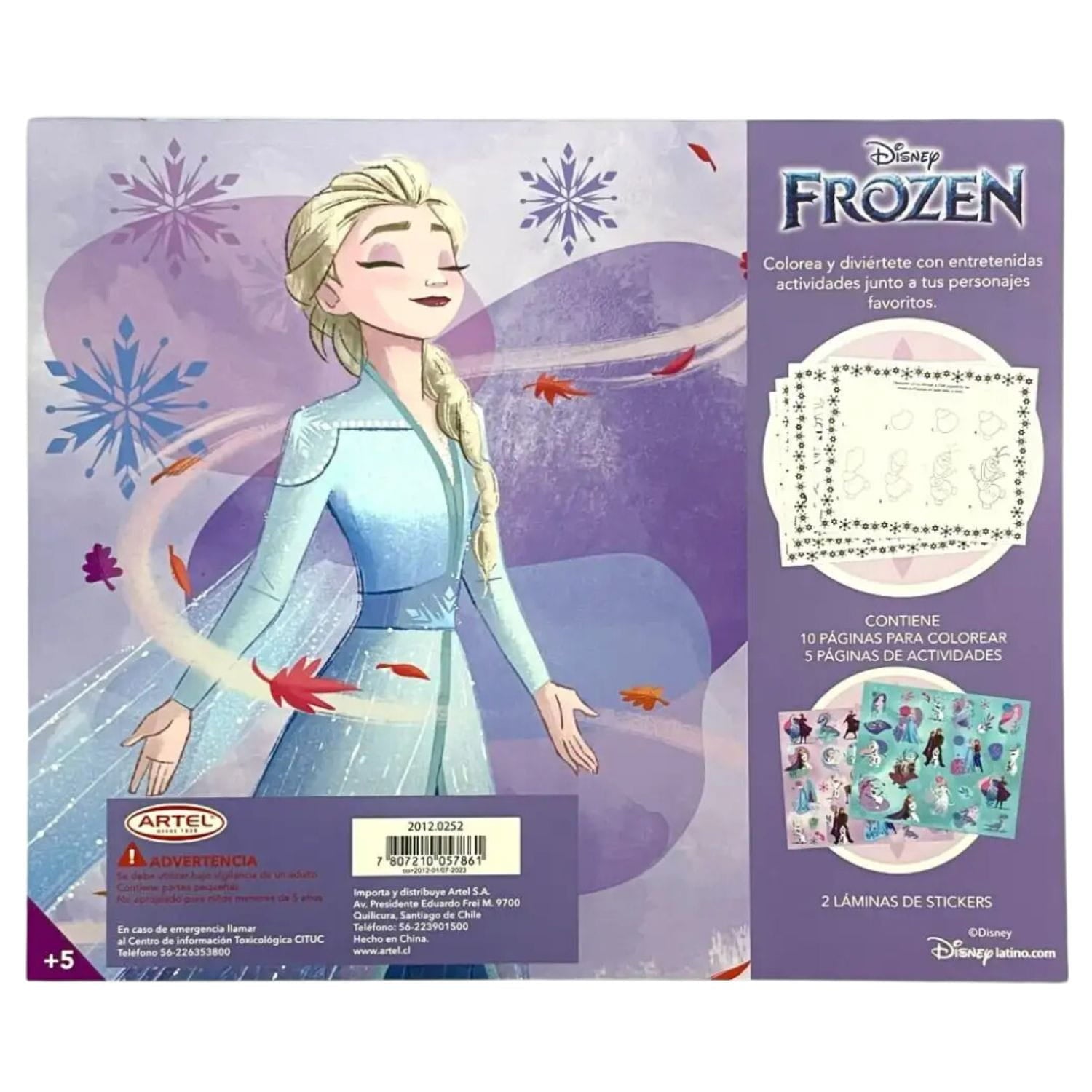Artel Divertiblock - Block para Colorear Frozen Disney – Dibu Chile