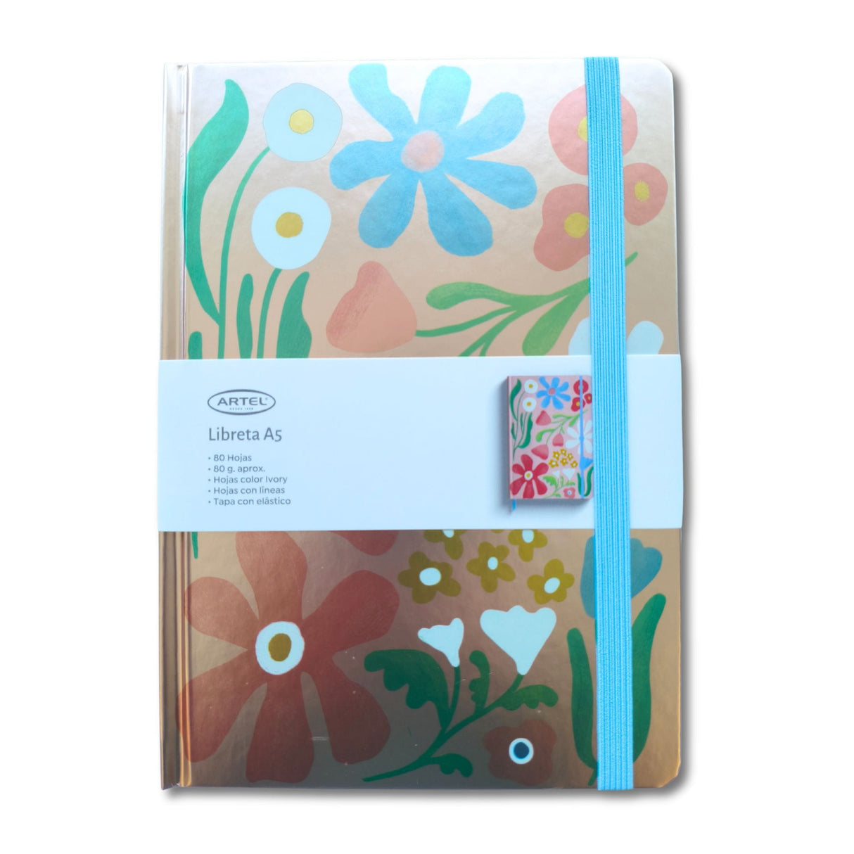 Artel - Libreta A5 Líneas Flores