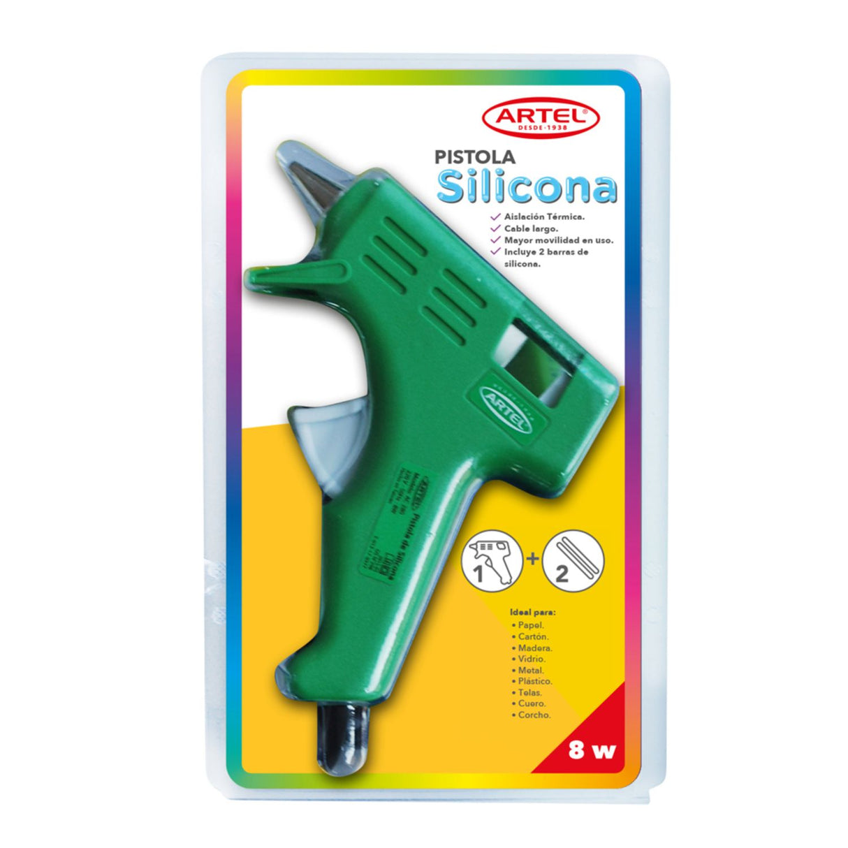 Artel - Pistola de Silicona con 2 Barras