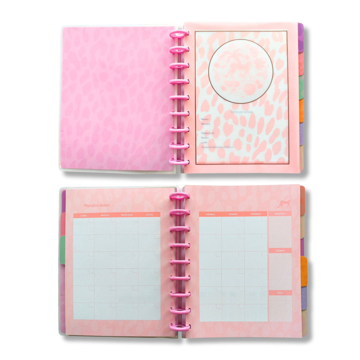 Artel - Planner 12 Meses Discos Animal Pink