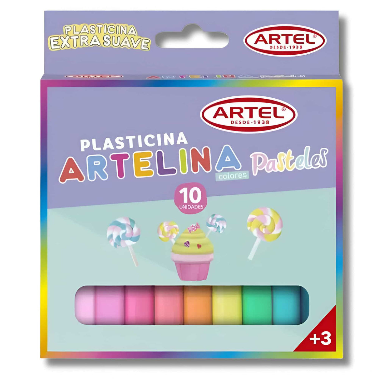 Artel - Set 10 Plasticinas Artelina Colores Pastel