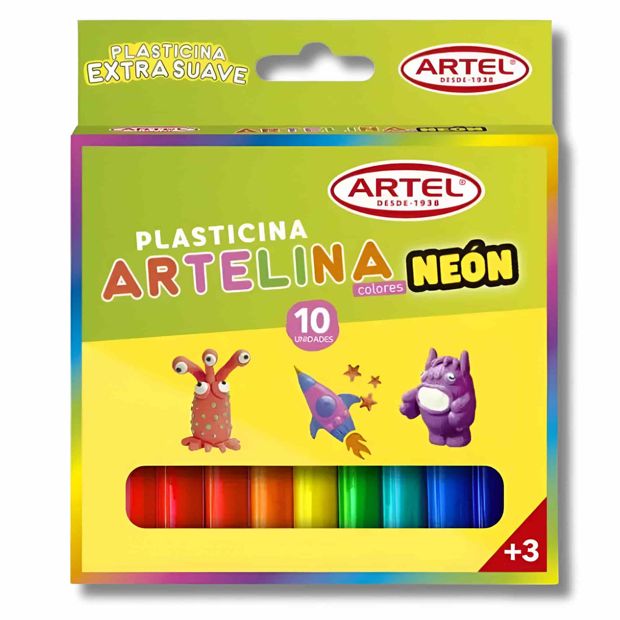 Artel - Set 10 Plasticinas Artelina Neón