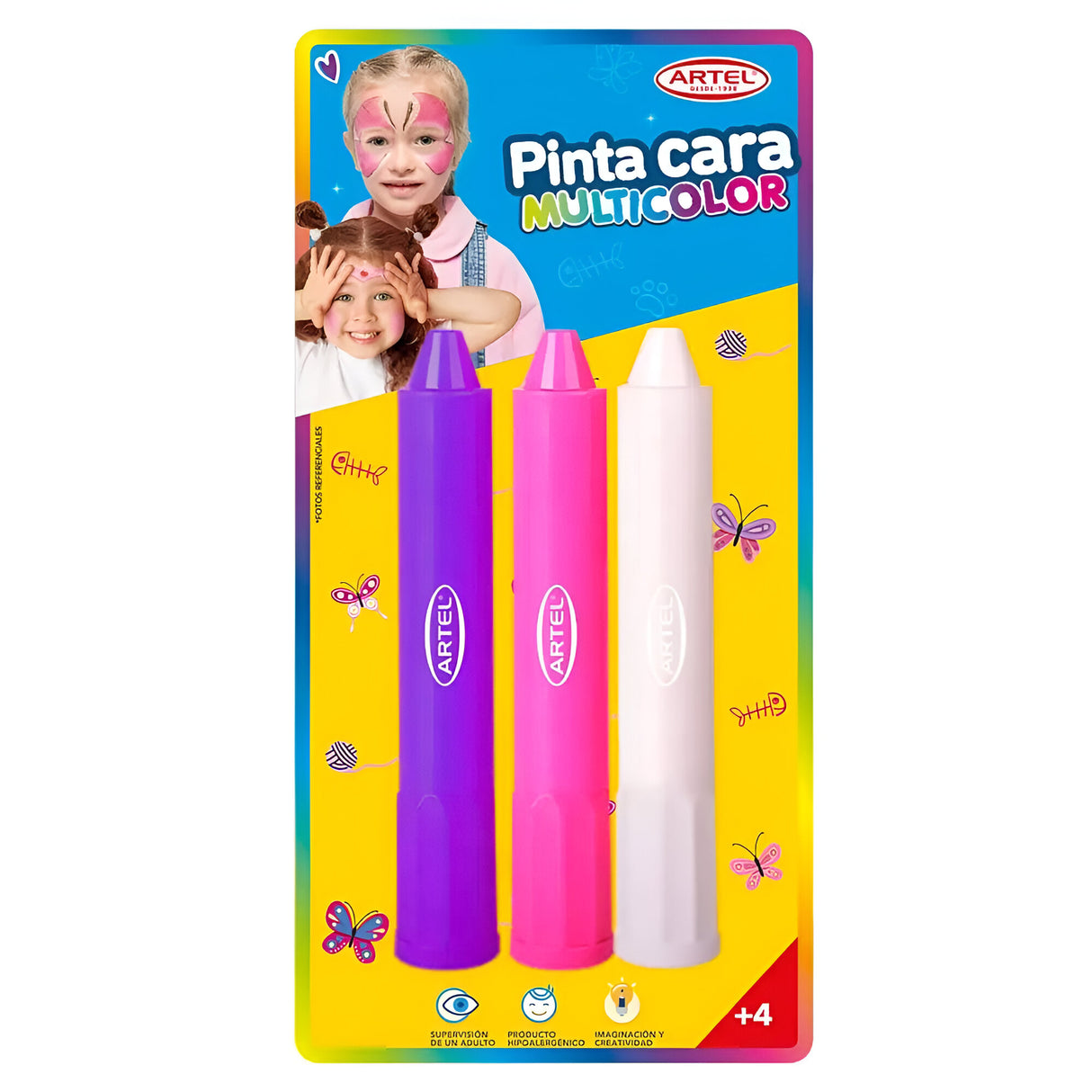 Artel - Set 3 Pinta Carita Multicolor Pink