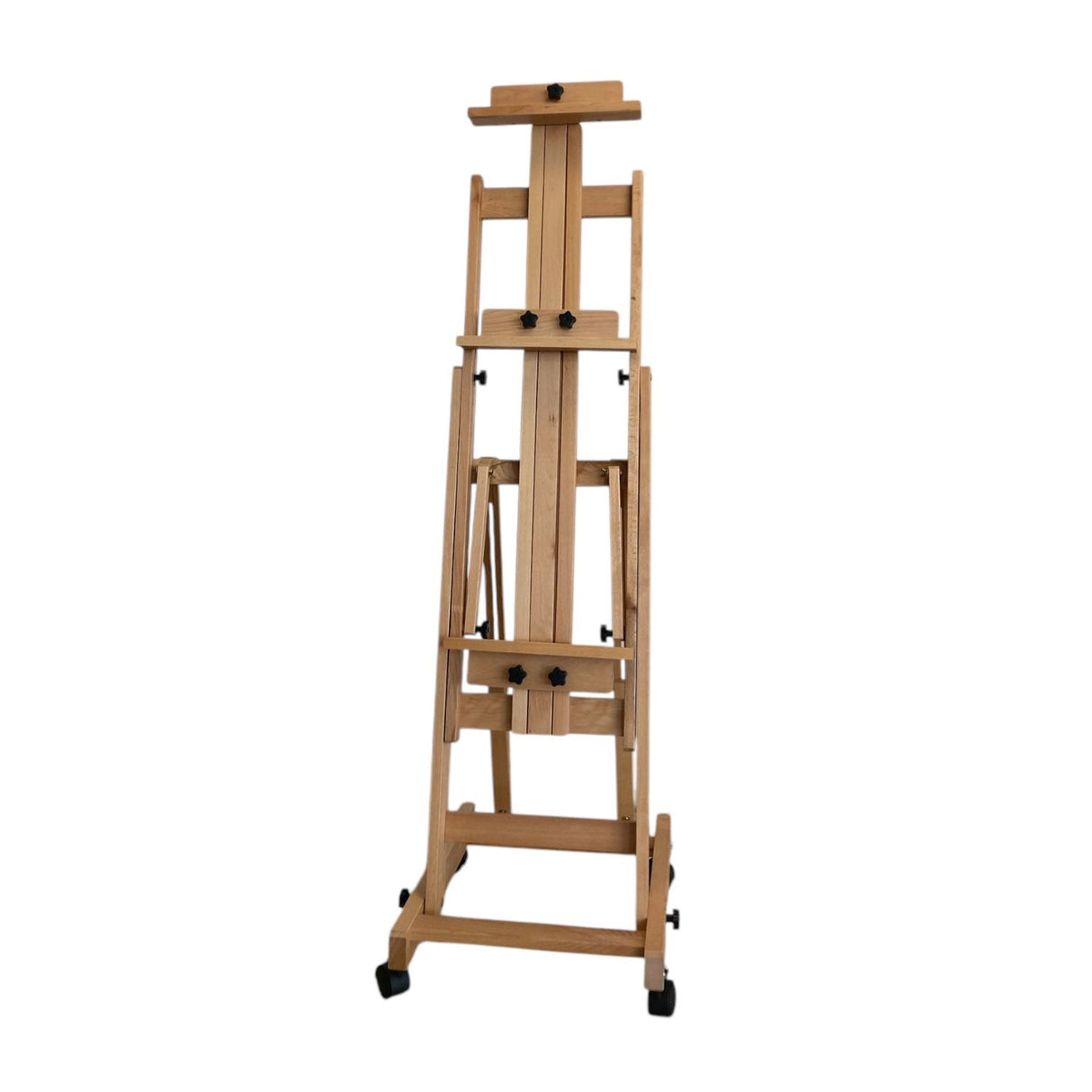 Atril de Madera de Haya Ajustable con Ruedas