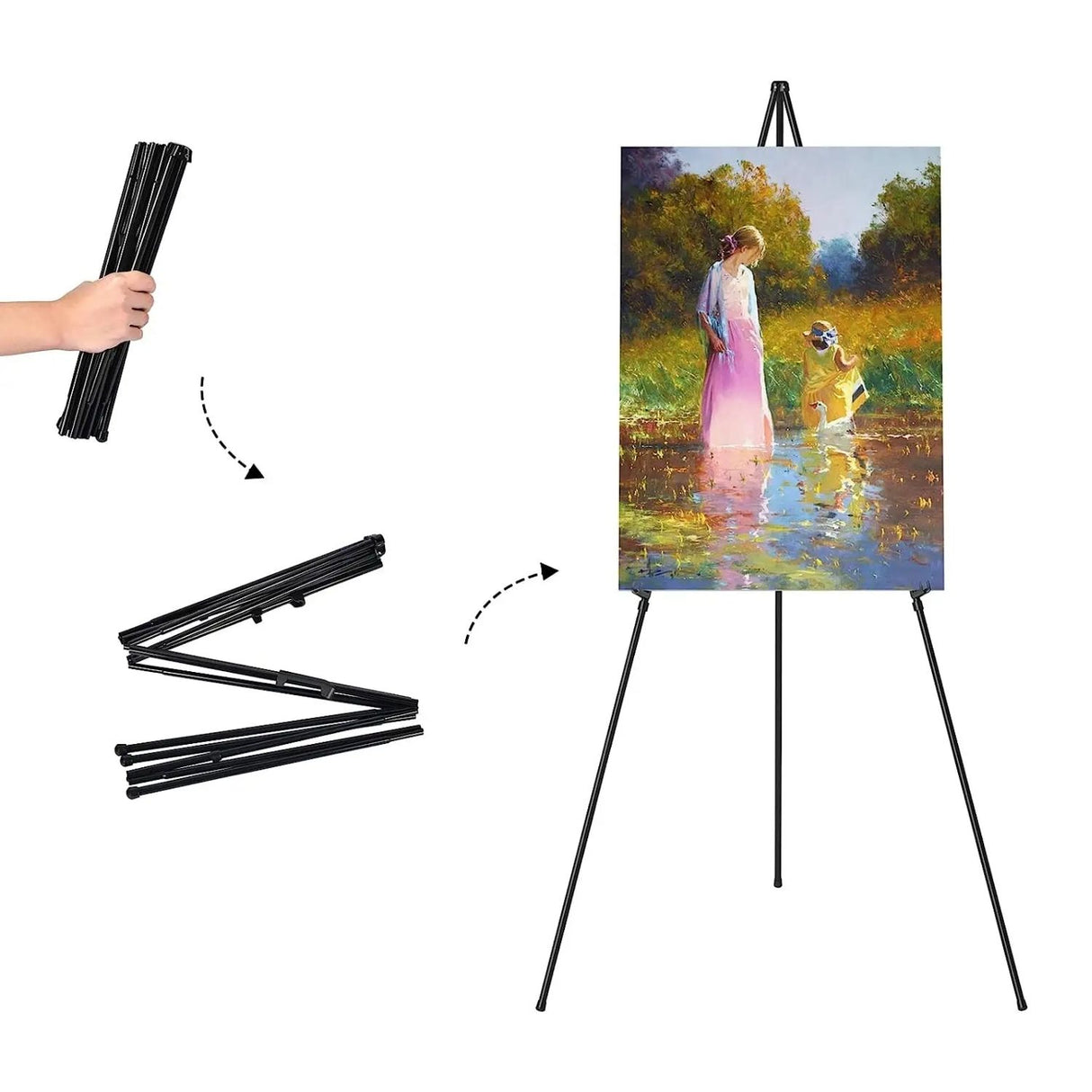 Atril Plegable Portátil Metálico con Soporte Ajustable