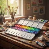 Caja Vacía Metálica para Acuarelas