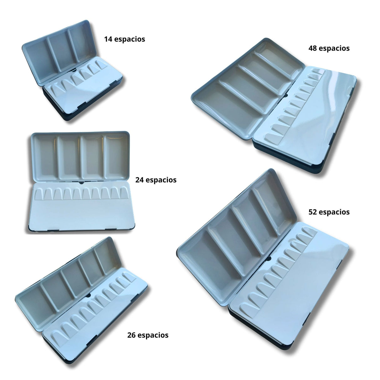 Caja Vacía Metálica para Acuarelas