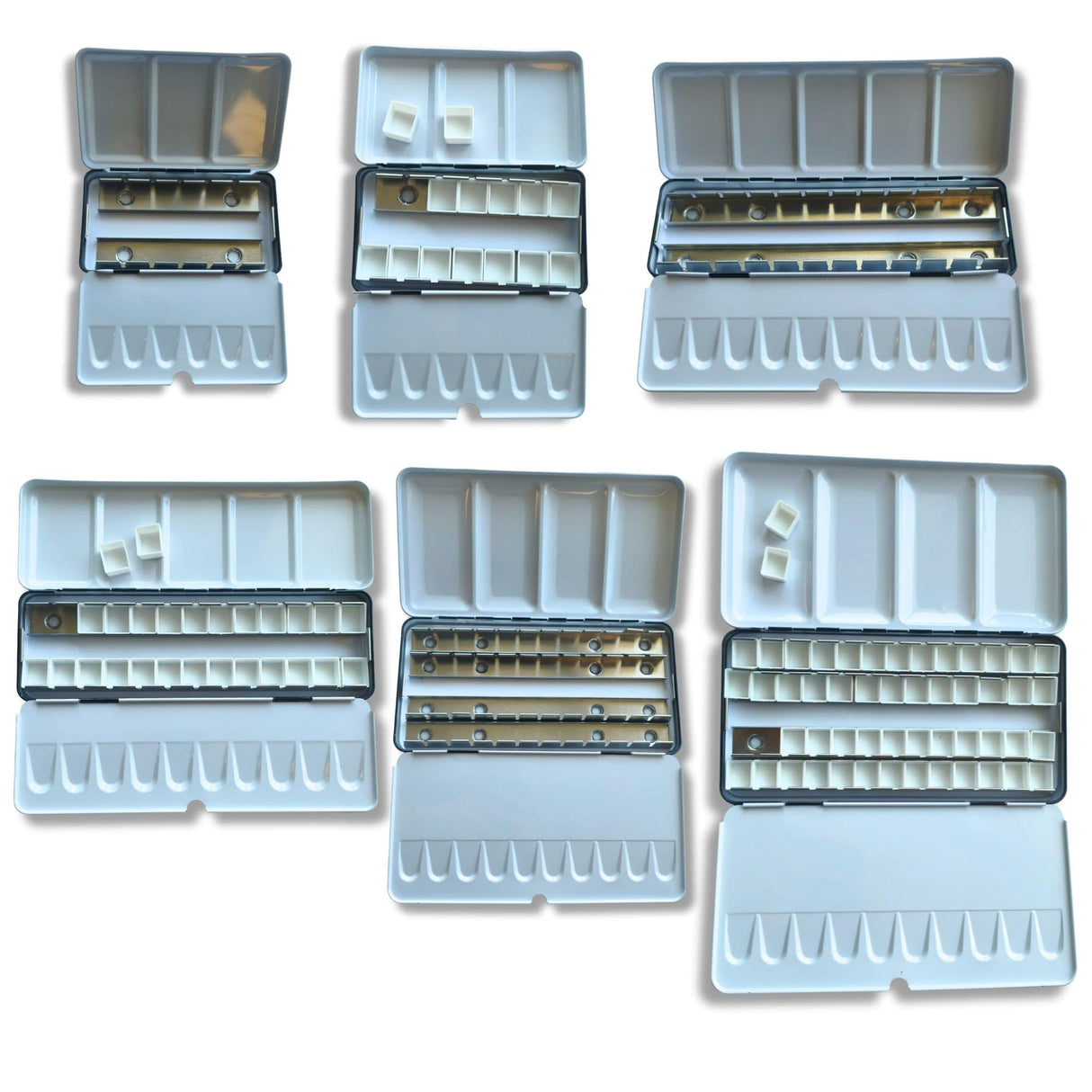 Caja Vacía Metálica para Acuarelas