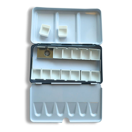 Caja Vacía Metálica para Acuarelas