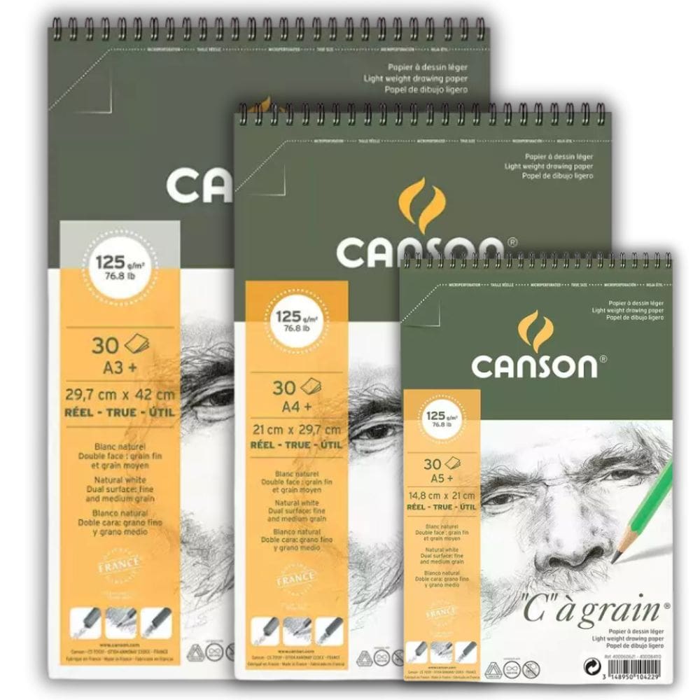 Canson C a Grain - Croquera Sketch 30 Hojas, 125 g/m2