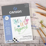 Canson XL - Pad Lettering 24 x 32 cm, 20 Hojas, 200 gr/m2
