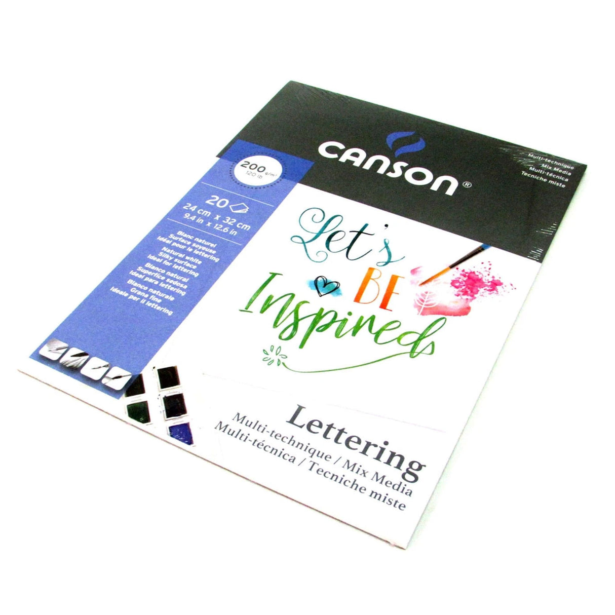 Canson XL - Pad Lettering 24 x 32 cm, 20 Hojas, 200 gr/m2