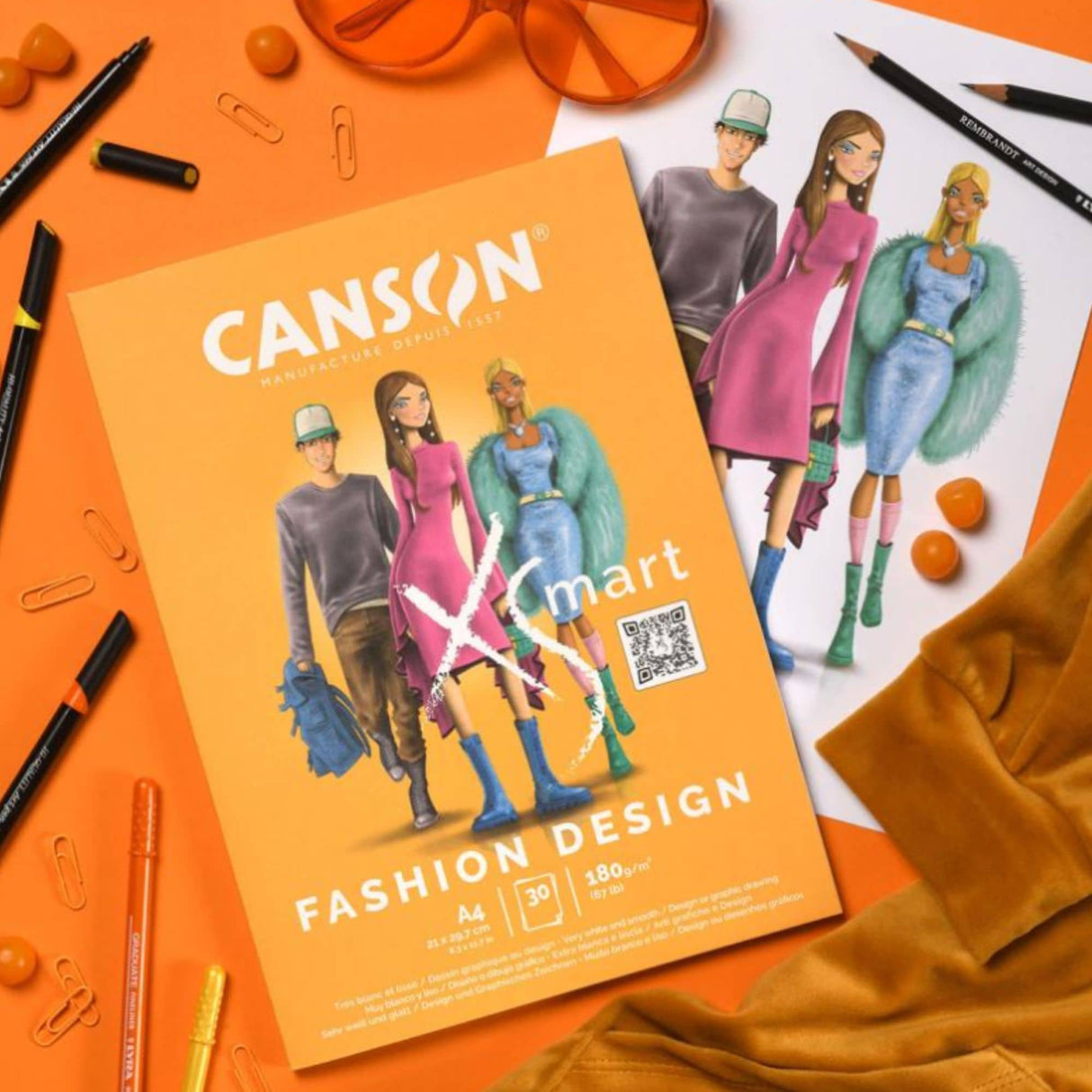 Canson XSmart - Block Fashion Design A4 30 hojas 180 g/m2