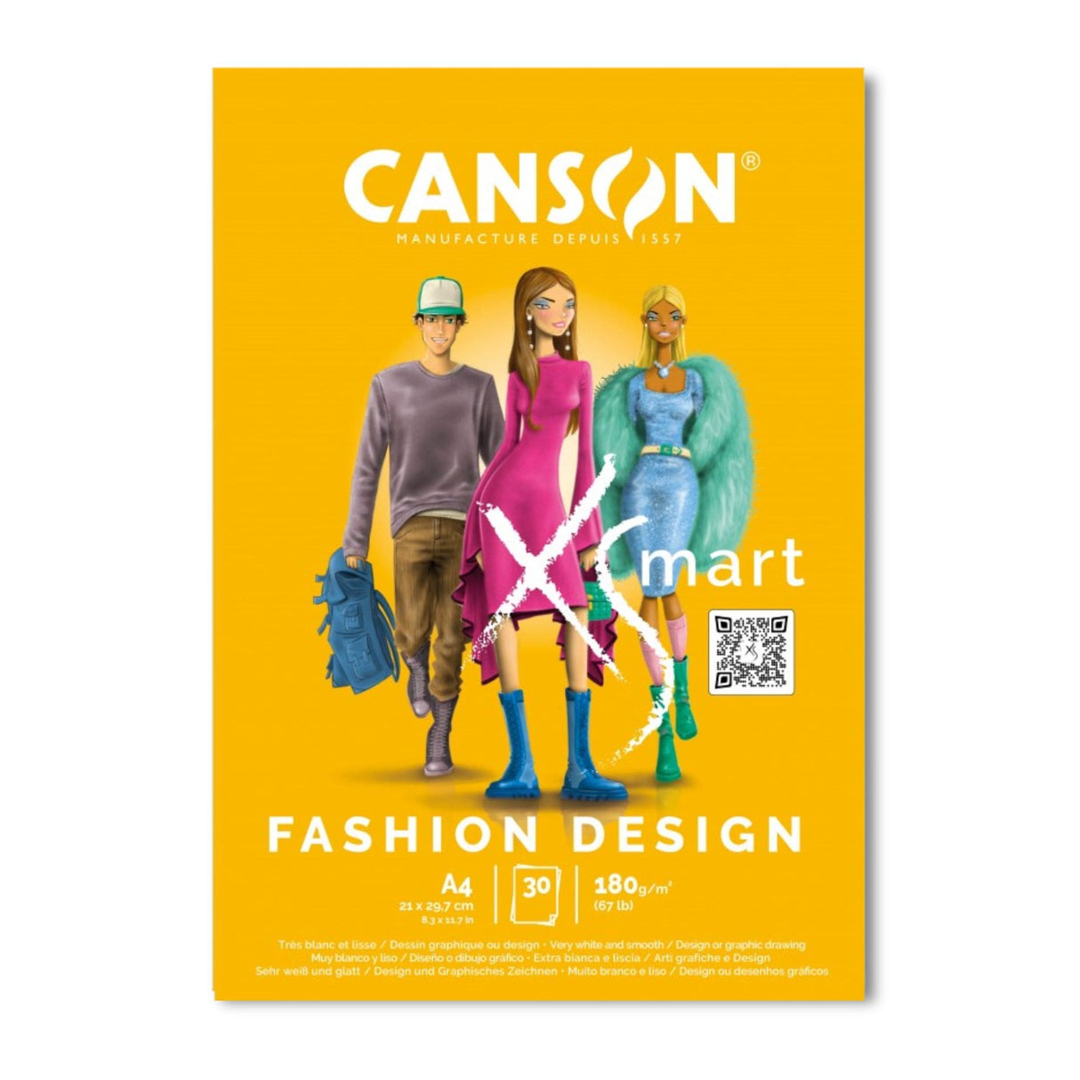 Canson XSmart - Block Fashion Design A4 30 hojas 180 g/m2