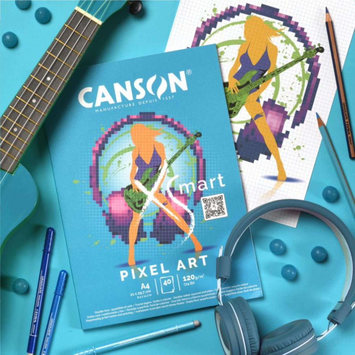 Canson XSmart - Block Pixel Art A4 40 hojas 120 g/m2