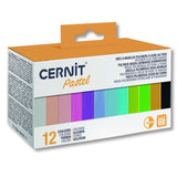 Cernit - Set 12 Arcillas Poliméricas Pastel 25 g