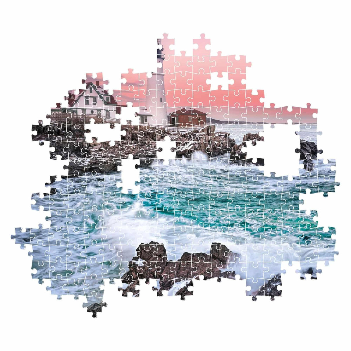 Clementoni - Puzzle 1000 Piezas Compact Furst Snow At Portland Head High Quality Collection