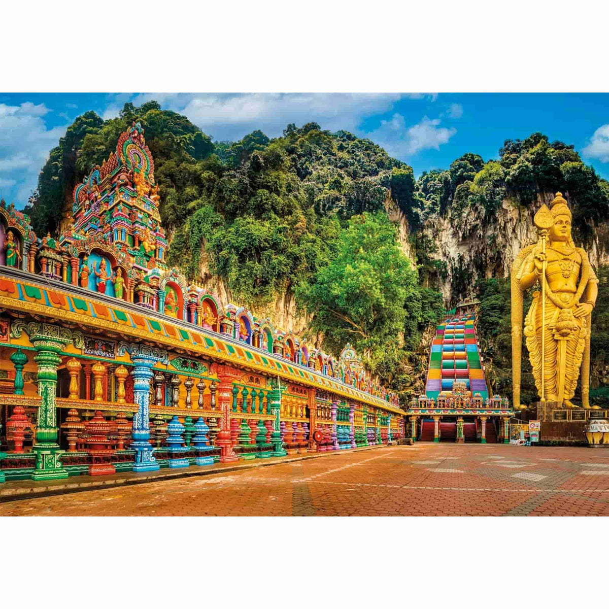 Clementoni - Puzzle 1000 Piezas Compact Painted Batu Caves High Quality Collection