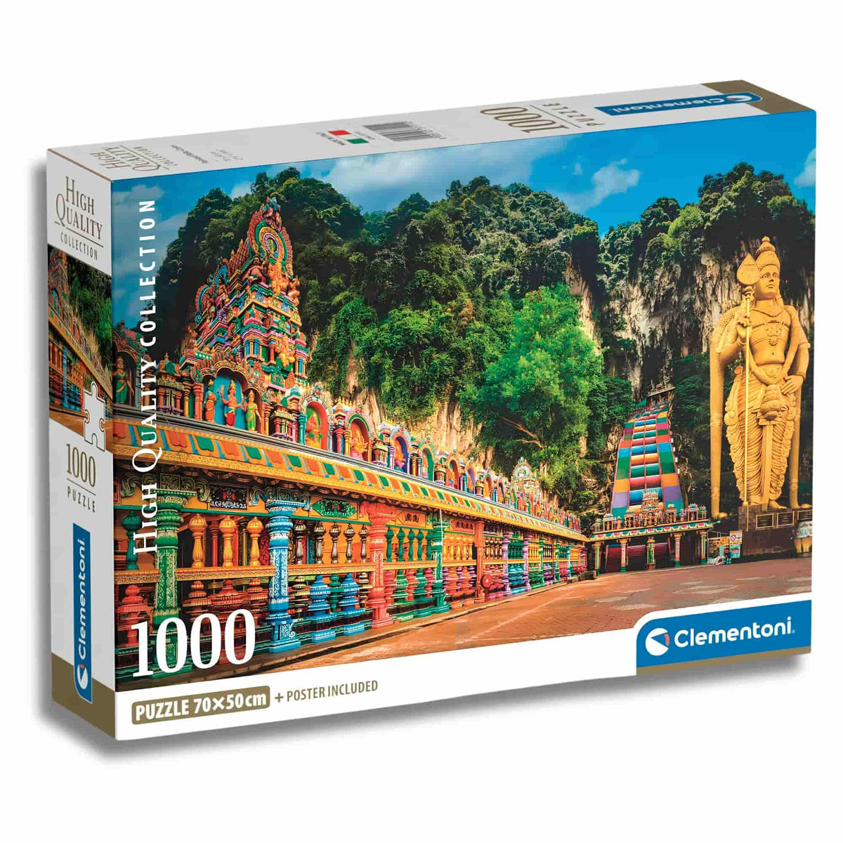 Clementoni - Puzzle 1000 Piezas Compact Painted Batu Caves High Quality Collection