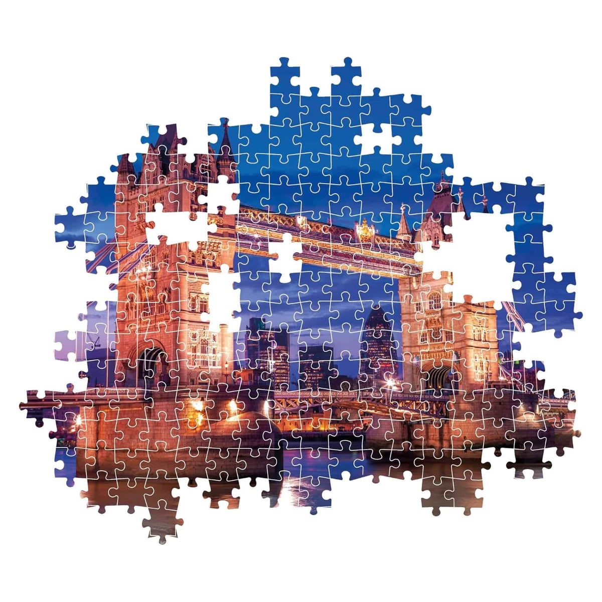 Clementoni - Puzzle 1000 Piezas Compact Tower Bridge At Night High Quality Collection