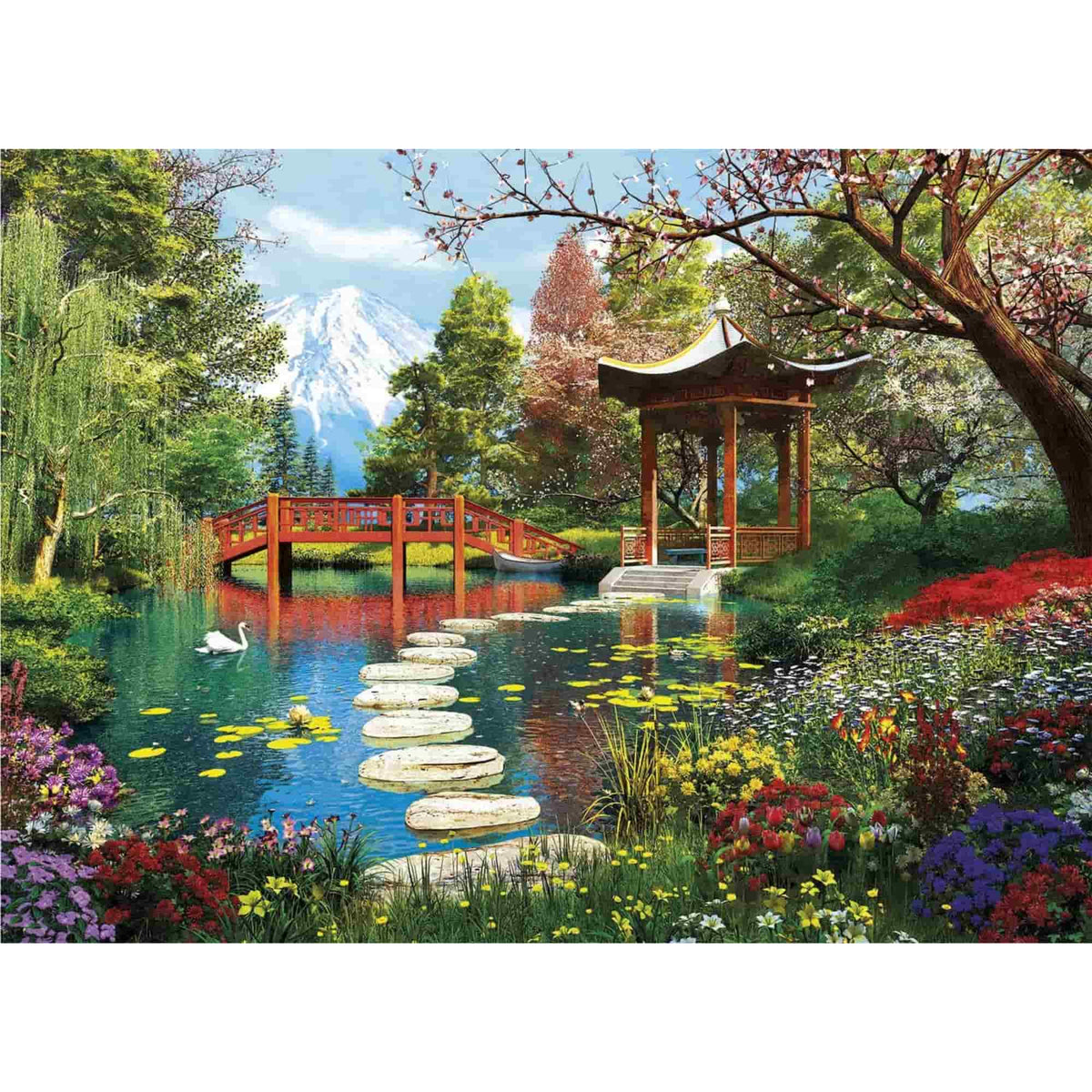 Clementoni - Puzzle 1000 Piezas Fuji Garden High Quality Collection