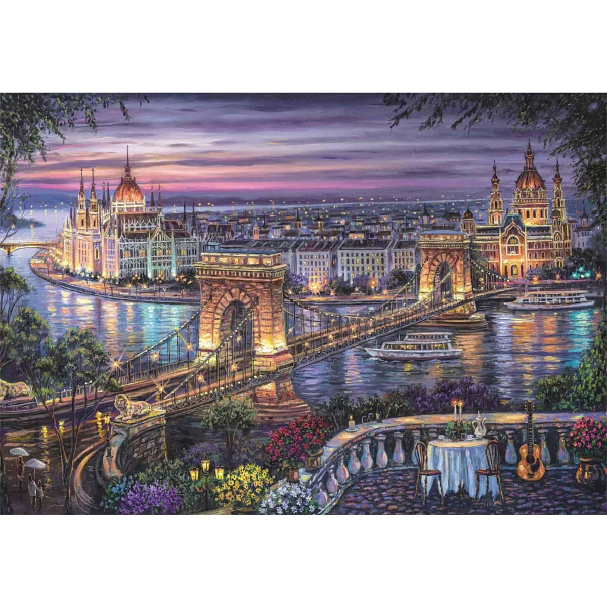 Clementoni - Puzzle 1000 Piezas Lights of the Danube High Quality Collection