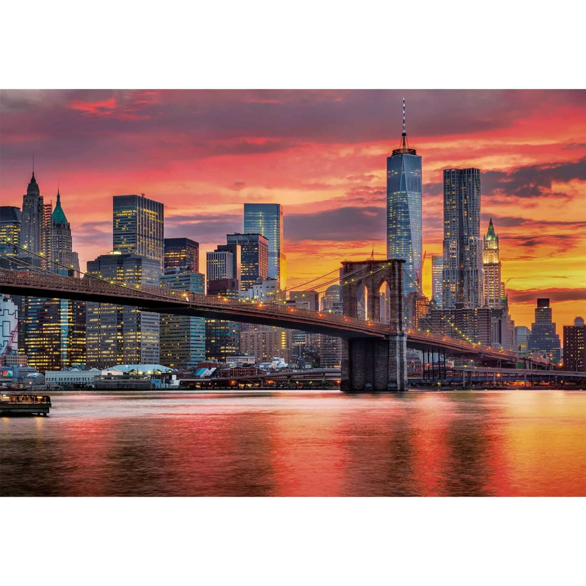 Clementoni - Puzzle 1500 Piezas Compact East River At Dusk High Quality Collection