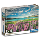 Clementoni - Puzzle 1500 Piezas Compact Lupins at Lake Tekapo High Quality Collection