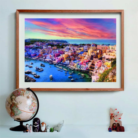 Clementoni - Puzzle 1500 Piezas Compact Picturesque Procida Island High Quality Collection