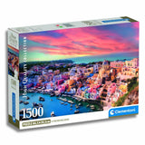 Clementoni - Puzzle 1500 Piezas Compact Picturesque Procida Island High Quality Collection