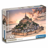 Clementoni - Puzzle 1500 Piezas Compact The Mont Saint-Michel Rising High Quality Collection