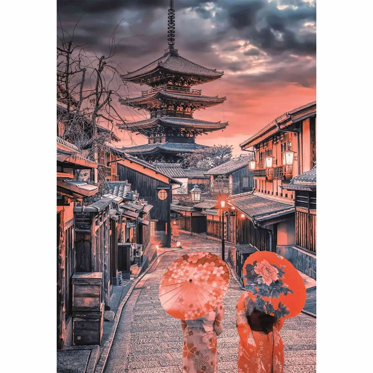 Clementoni - Puzzle 500 Piezas Compact Evening In Kyoto High Quality Collection
