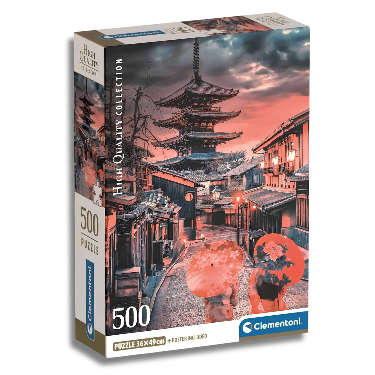 Clementoni - Puzzle 500 Piezas Compact Evening In Kyoto High Quality Collection